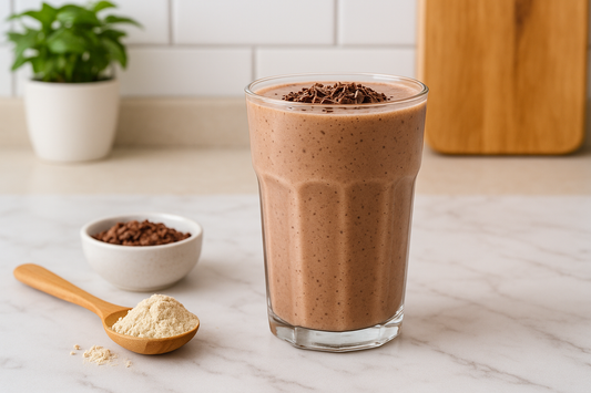 High-Protein Cappuccino Banana Oat Smoothie